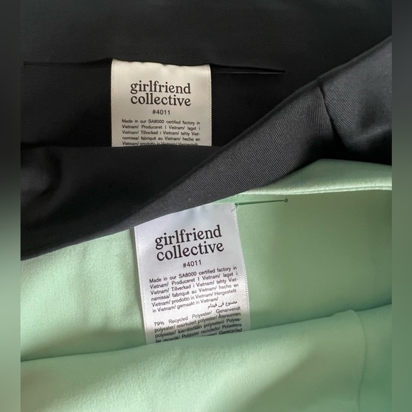 XS girlfriend collective NWT lot of 2 shorts navy glass high rise bike shorts - Picture 2 of 4